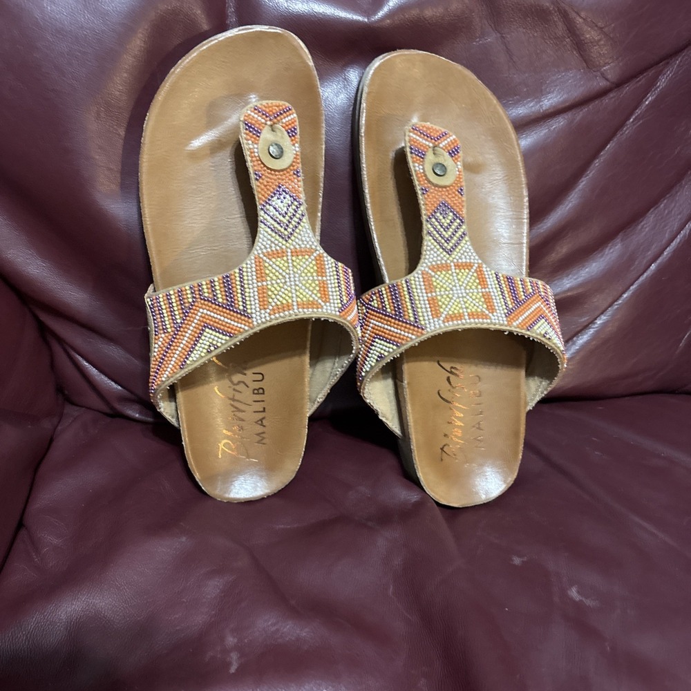 Blowfish Malibu Sandals Womens Casual Slip On Thong Flip flops Sz‎ 8